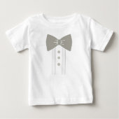 編集可能なTuxedo ベビーTシャツ (正面)
