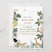 編集可能なWild Oneサファリ招待状テンプレート 招待状 (正面)