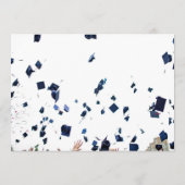 編集可能はっきりした写真幼稚園卒業 案内状 (裏面)