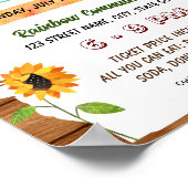 編集可能ひまわり農家市場イベントフライヤー ポスター (角)