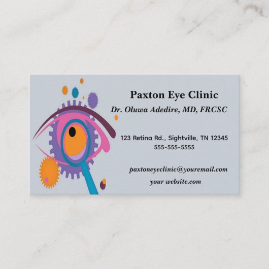 編集可能アイクリニック 名刺 (正面)