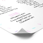 編集可能アイスクリームサンデ誕生日標識 ポスター (角)