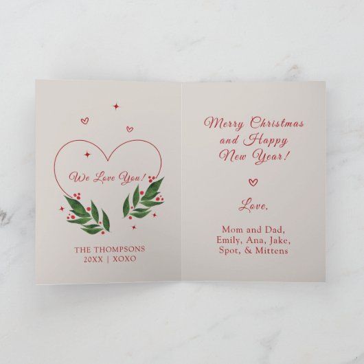 編集可能アイリッシュウルフハウンドおもしろい犬クリスマスカード シーズンカード (内部)