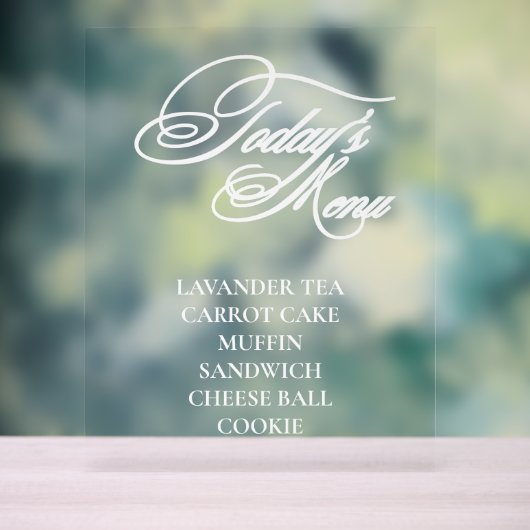 編集可能アクリル料理メニューの看板 アクリルサイン (ニュートラル)