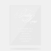 編集可能アクリル料理メニューの看板 アクリルサイン (正面)