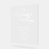 編集可能アクリル料理メニューの看板 アクリルサイン (傾斜)