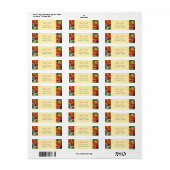 編集可能アドレスエレガントポピーCornflowersラベル ラベル (フルシート)