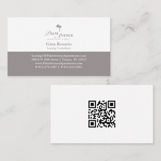 編集可能アパートメントコンプレックスビジネスカードテンプレート 名刺 (正面/裏面)