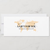 編集可能アフリカボーディングパス飛行機チケット 招待状 (裏面)