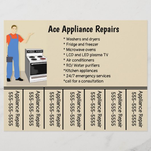 編集可能アプライアンスによる電話番号の修復 チラシ (正面)