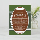 編集可能アメリカンフットボールパーティー 招待状 (スタンド正面)