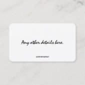 編集可能アルコールおよび薬物中毒カウンセラー・バス 名刺 (裏面)