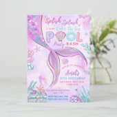 編集可能アンダーザシーマーメイド誕生日招待状 招待状 (スタンド正面)