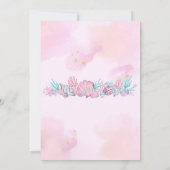 編集可能アンダーザシーマーメイド誕生日招待状 招待状 (裏面)