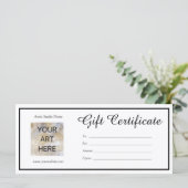 編集可能アートフォトギフト証明書テンプレート (スタンド正面)