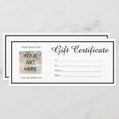 編集可能アートフォトギフト証明書テンプレート (正面/裏面)