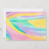 編集可能アート絵を描パーティーのパーティー誕生日写真 招待状 (裏面)