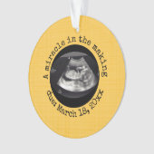 編集可能イエロー超音波の作り方の奇跡 オーナメント (正面)