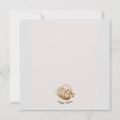 編集可能イースターバニー招待状 (裏面)