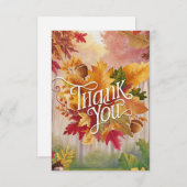 編集可能ウィッシュズオータム秋 サンキューカード (正面/裏面)