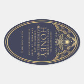 編集可能ウィッチータロットハニージャーブニーハネビーラベル 楕円形シール (正面)