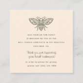 編集可能ウィッチータロットビーキーパーハネビー スクエア名刺 (裏面)