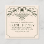 編集可能ウィッチータロットビーキーパーハネビー スクエア名刺 (正面)