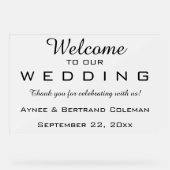 編集可能ウェルカム アクリルサイン (正面)