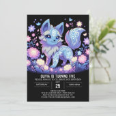 編集可能ウルフデジタル誕生日 招待状 (スタンド正面)