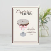 編集可能エスプレッソマルティーニレシピカード メニュー (スタンド正面)
