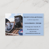 編集可能エネル太陽のギーパネル名刺 名刺 (正面)