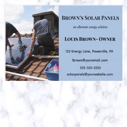 編集可能エネル太陽のギーパネル名刺 名刺