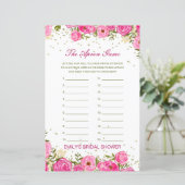 編集可能エプロンゲームブライダルシャワーゲーム (スタンド正面)