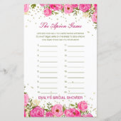 編集可能エプロンゲームブライダルシャワーゲーム (正面)