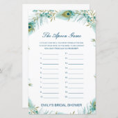 編集可能エプロンゲームブライダルシャワーゲーム (正面/裏面)