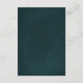 編集可能エメラルドフラワーリース銅箔結婚ズ 出欠カード (裏面)