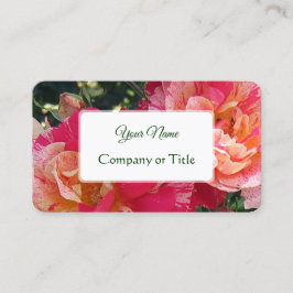 編集可能エレガントなストライプのバラフローラ 名刺