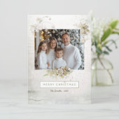 編集可能エレガントクリスマスカードの写真 シーズンカード (スタンド正面)