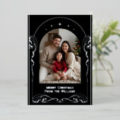 編集可能エレガントクリスマスカードテンプレート休日 箔シーズンカード (立ち正面)