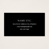 編集可能エレガントスクリプトビジネス名/その他の文字 (裏面)