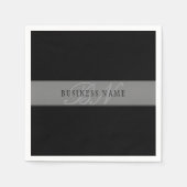 編集可能エレガントスクリプトビジネス名/その他の文字 スタンダードカクテルナプキン (正面)