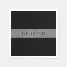 編集可能エレガントスクリプトビジネス名/その他の文字 スタンダードカクテルナプキン