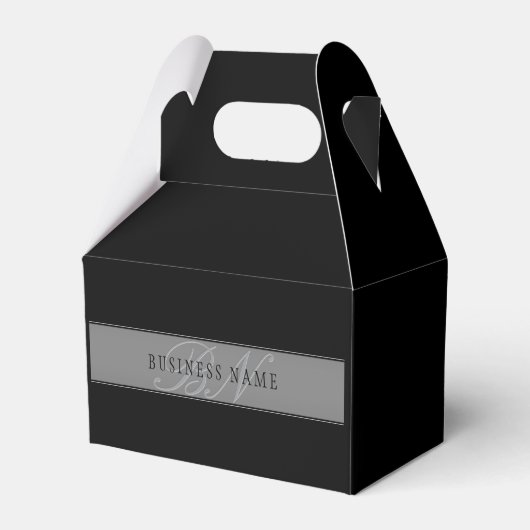 編集可能エレガントスクリプトビジネス名/その他の文字 フェイバーボックス (正面サイド)