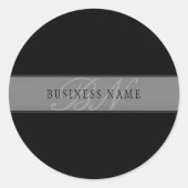 編集可能エレガントスクリプトビジネス名/その他の文字 ラウンドシール (正面)