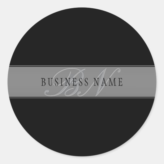 編集可能エレガントスクリプトビジネス名/その他の文字 ラウンドシール (正面)