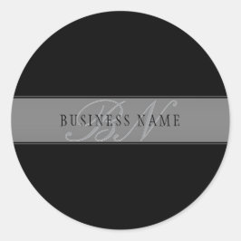 編集可能エレガントスクリプトビジネス名/その他の文字 ラウンドシール