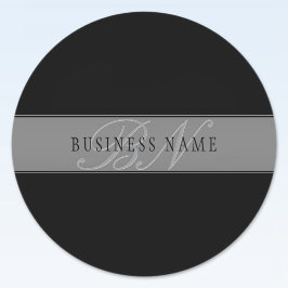 編集可能エレガントスクリプトビジネス名/その他の文字 ラウンドシール
