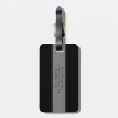 編集可能エレガントスクリプトビジネス名/その他の文字 ラゲッジタグ (裏面縦)