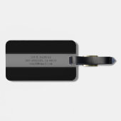 編集可能エレガントスクリプトビジネス名/その他の文字 ラゲッジタグ (裏面横)