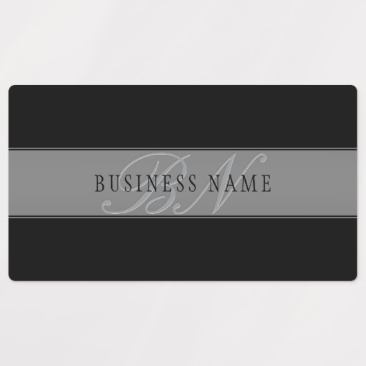 編集可能エレガントスクリプトビジネス名/その他の文字 ラベル (デザイン1)